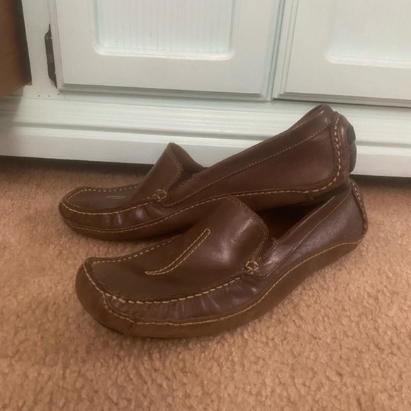 Clarks Men’s Slip‎ on Brown Leather Loafers size 11.5 - Picture 7 of 7